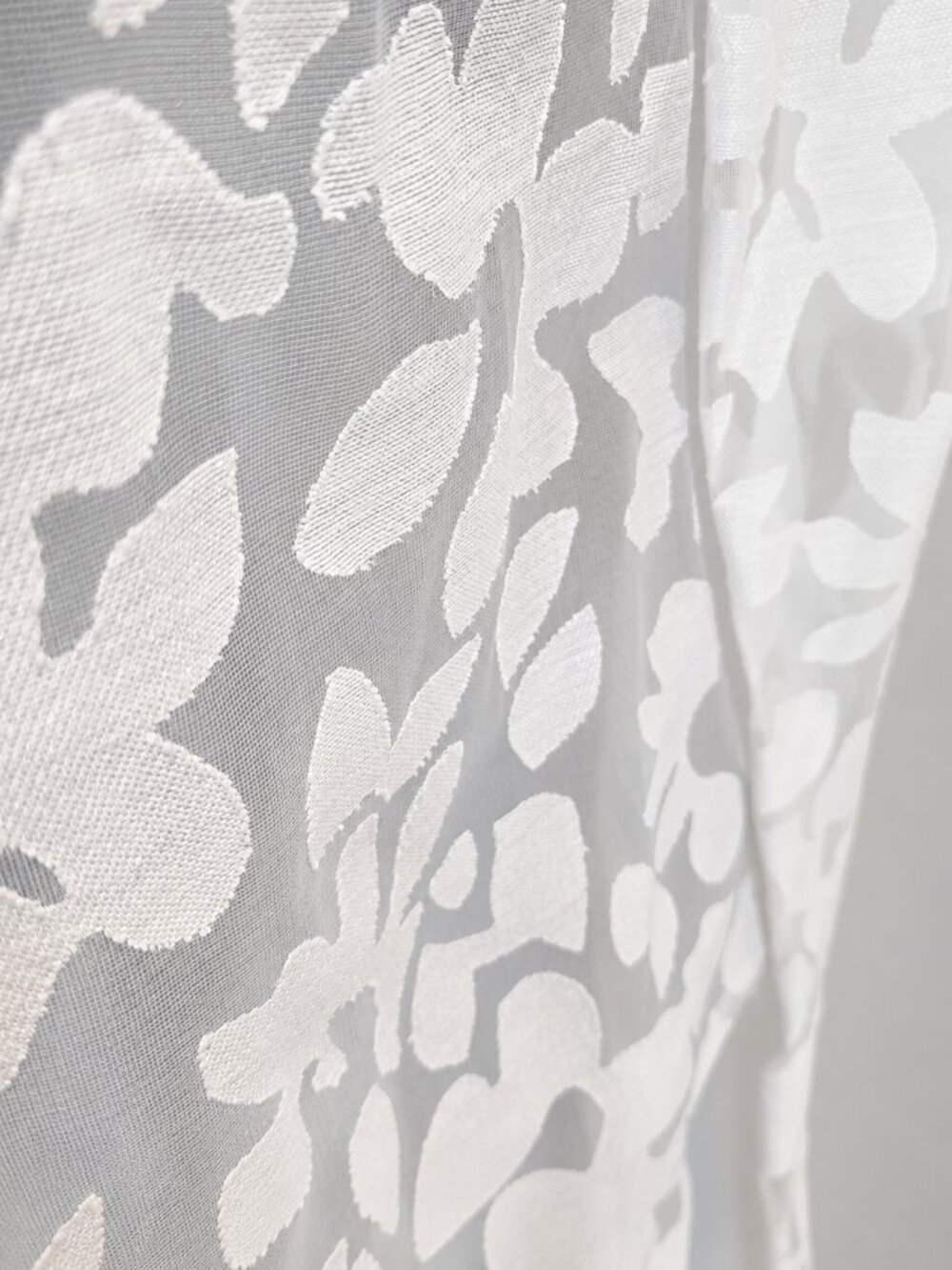 Martana Claude Montana Paris Sheer Floral Bow Blouse Size 42 Ivory White - Picture 4 of 10